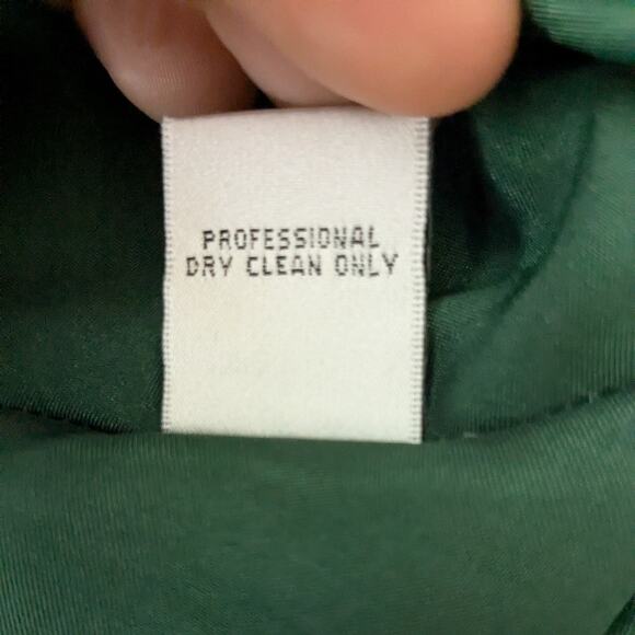 Cache Prom Dress Midi Gown 2 Green Silk Vintage Y2K Glam Bead Holiday Halter - Picture 14 of 14